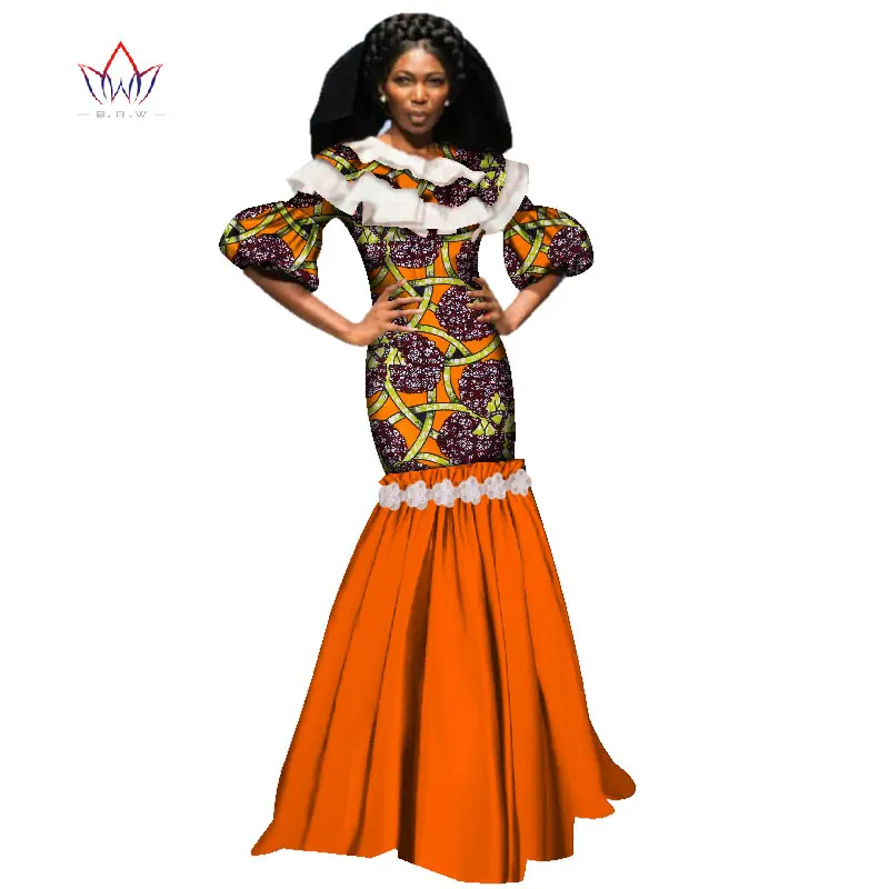 

African dresses for women Bazin Riche Print Long Dresses Dashiki African Clothes Vetement Femme Ankara Bodycon dresses WY2522