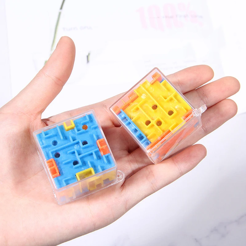 

4*4cm 3D Cube Puzzle Maze Toy Hand Game Case Box Fun Brain Game Challenge Fidget Toys Balance Educational Toys for children