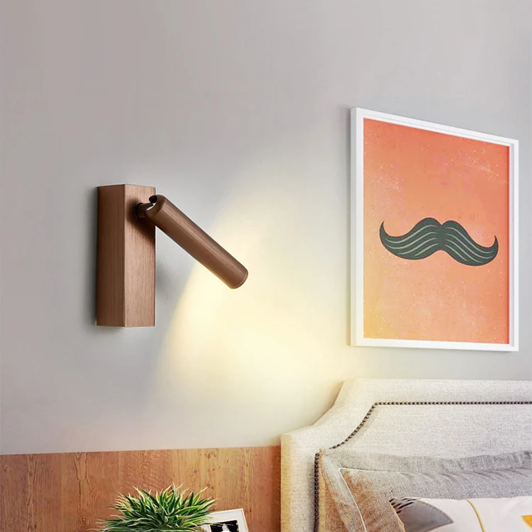 2Pcs 3W CREE LED Reading Lamp Fixture Wall Sconce Bedside Light Switch Brushed