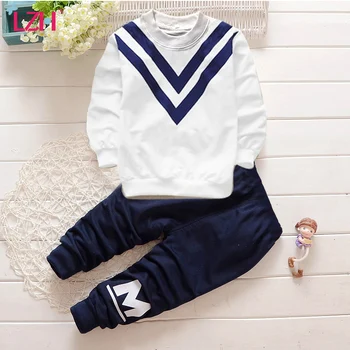 

LZH 2020 Autumn Round Neck Baby Clothes Casual Tracksuit Kids Cotton Long Sleeve Baby Boys Suit Baby Girl Clothes Set 1-5 Years