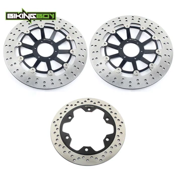 

BIKINGBOY For HONDA CB 1300 F 2001 2002 CB1300 1284CC 2001 2002 01 02 Wavy Round Front Rear Brake Discs Disks Rotors