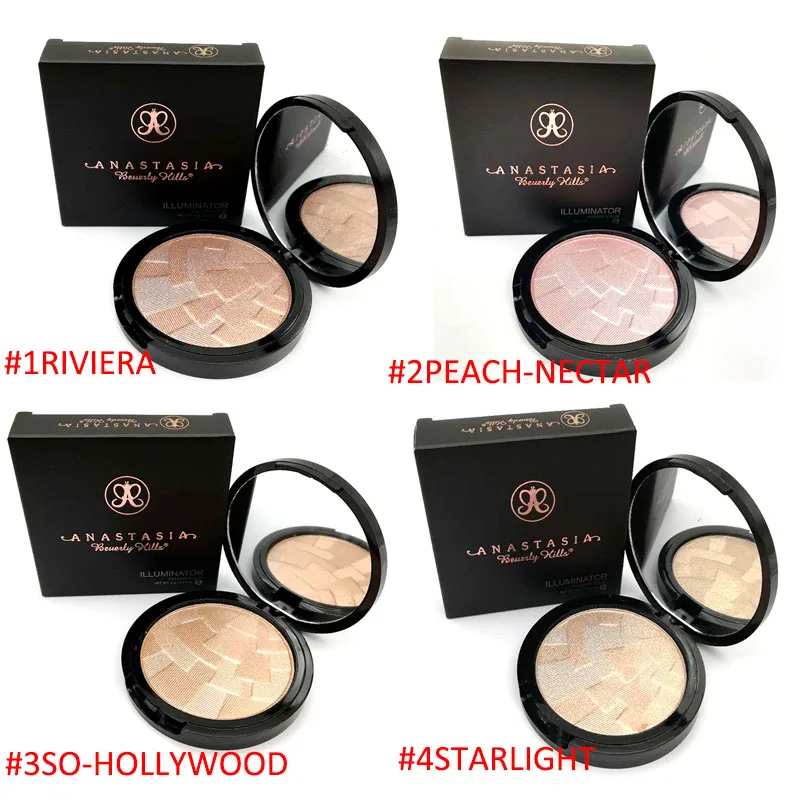Новинка,, Anastasia makeup, Beverlying Hills, пудра, Хайлайтер для лица, макияж, подсвечивающий сахар, набор, Минеральные тени для век - Цвет: AN03-4PCS
