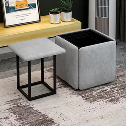 Taburete plegable 5 en 1 para sala de estar, Cubo de Rubik para el hogar, multifuncional, de hierro, almacenamiento