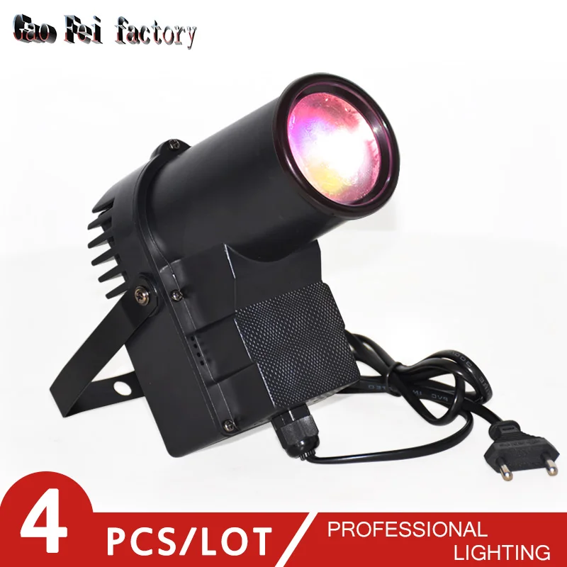

10W RGBW 4 in 1 DMX Full Color LED Spotlight Stage Light DMX control Atmosphere Light with Voice Control for Stage Bar KTV