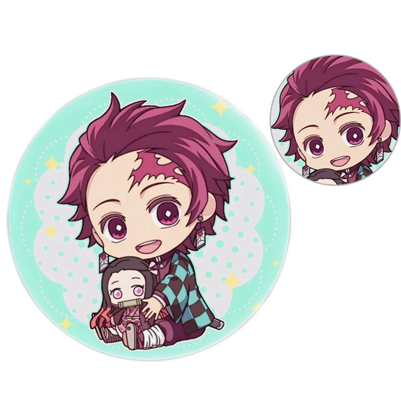 Значки аниме Demon Slayer: Kimetsu No Yaiba брошь значок для косплея школьная сумка 5 8 см (2 3