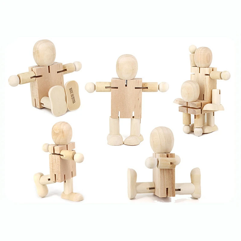 wooden robot puzzle