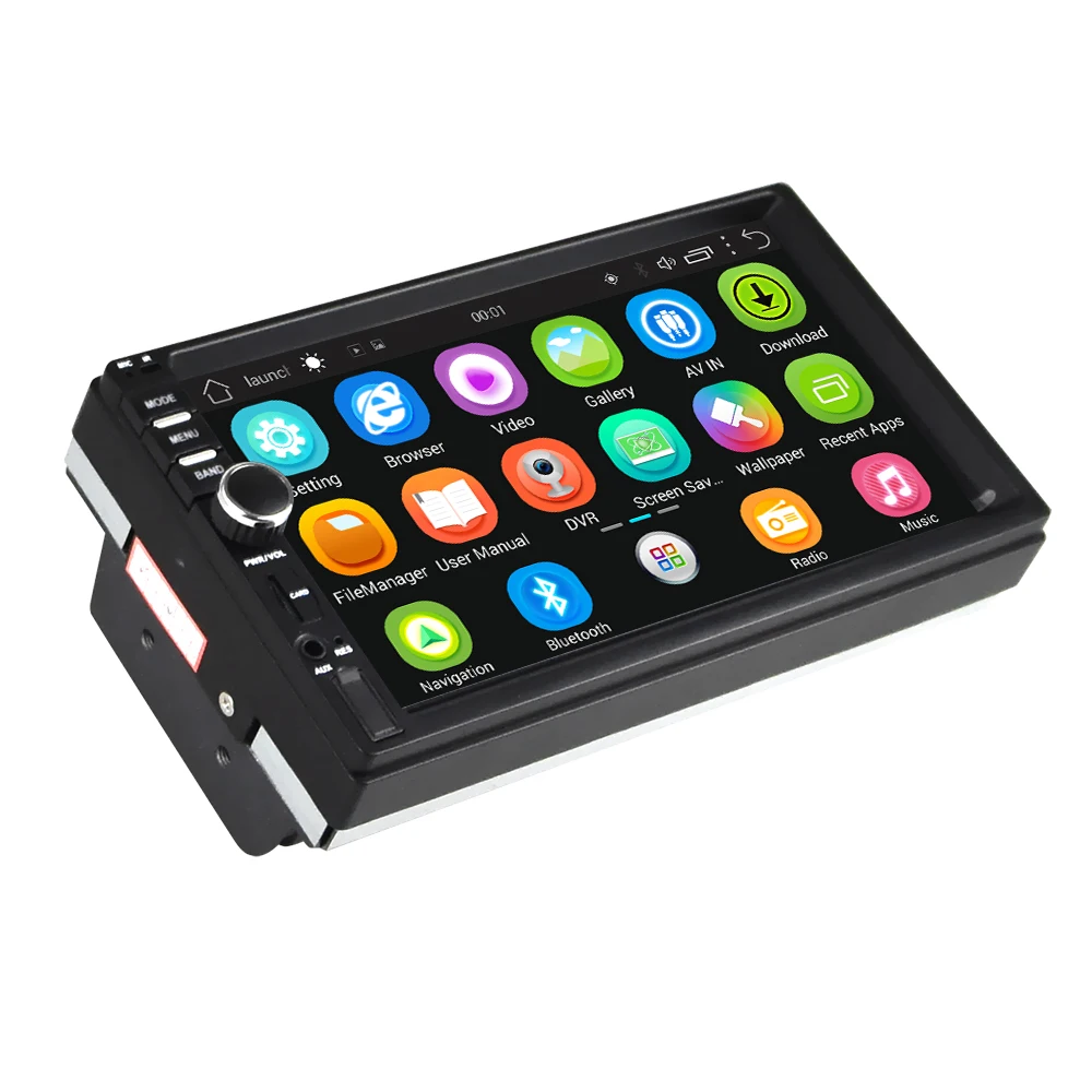 Hikity 7'' Android Car Radio GPS Navigation 2 Din Universal RDS Car Multimedia Player Mirror Link A