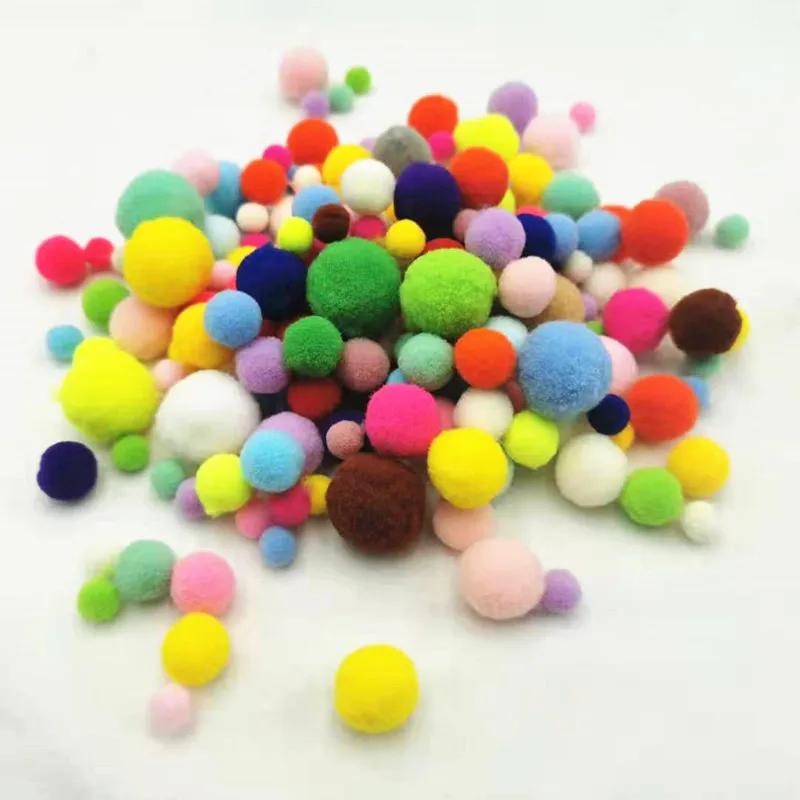 20 grams Mix Size01 Теплые цветные помпоны, подарочные украшения, разные размеры, помпон для детей, игрушки для рукоделия, материал пряжи, помпоны, помпоны для рукоделия - Цвет: 20 grams Mix Size01