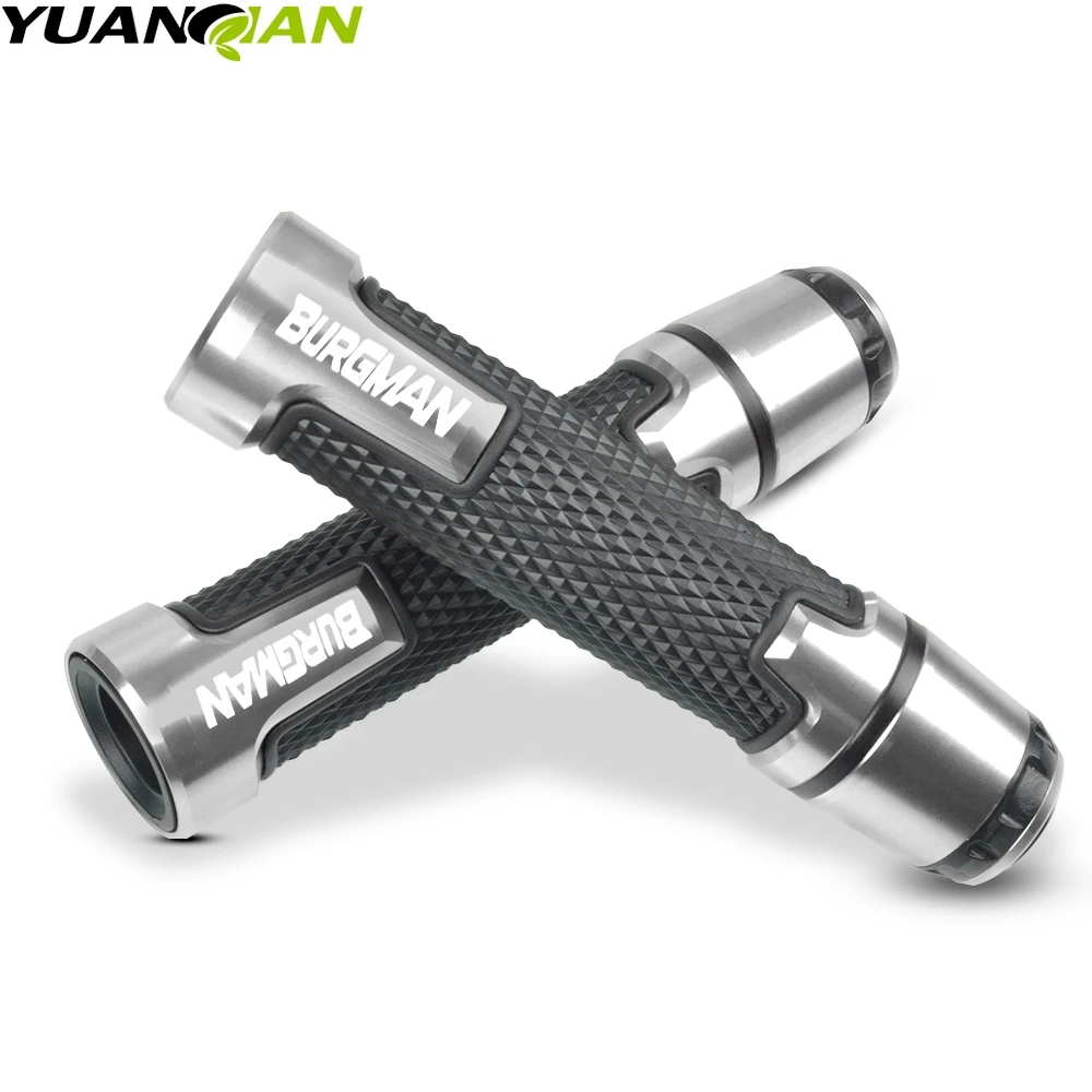 7/8 ''22 мм рукоятка мотоцикла ручки крышки для suzuki burgman 650 400 125 200 AN650 AN400 AN125 AN200 аксессуары - Цвет: Sliver