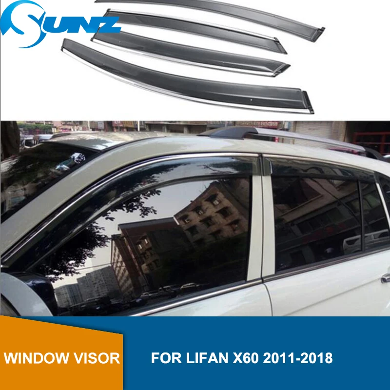 

Window visor For Lifan x60 2011 2012 2013 2014 2015 2016 2017 2018 Windows side Sun Rain Protection Shield auto accessories SUNZ
