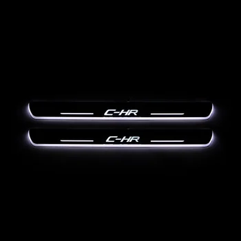 

For Toyota C-HR CHR 2016-2020 Acrylic Moving LED Welcome Pedal Car Scuff Plate Pedal Door Sill Pathway Light