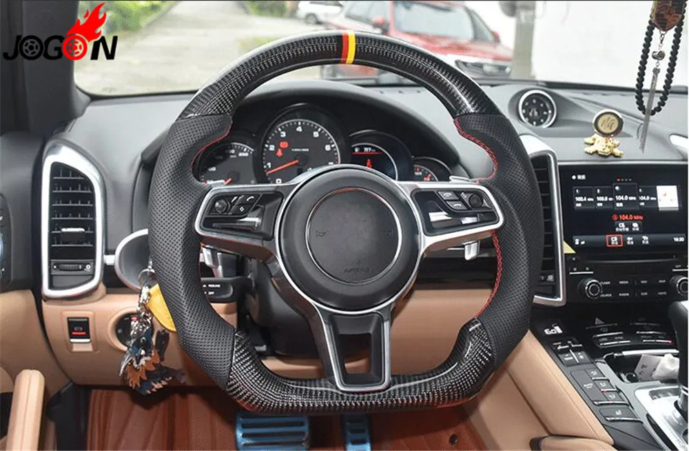 Сменный руль из углеродного волокна для PORSCHE MACAN CAYENNE PANAMERA 991 918 997 718 2015 2018|Рулевые