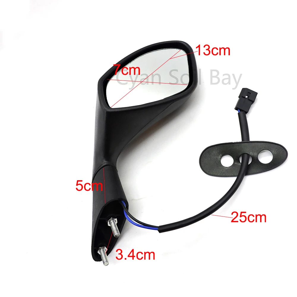 Moto Cafe Racer Rear View Mirrors Motorbike Mirrors With LED Light Motorcycle Mirrors For Aprilia RSV4 1000 2010