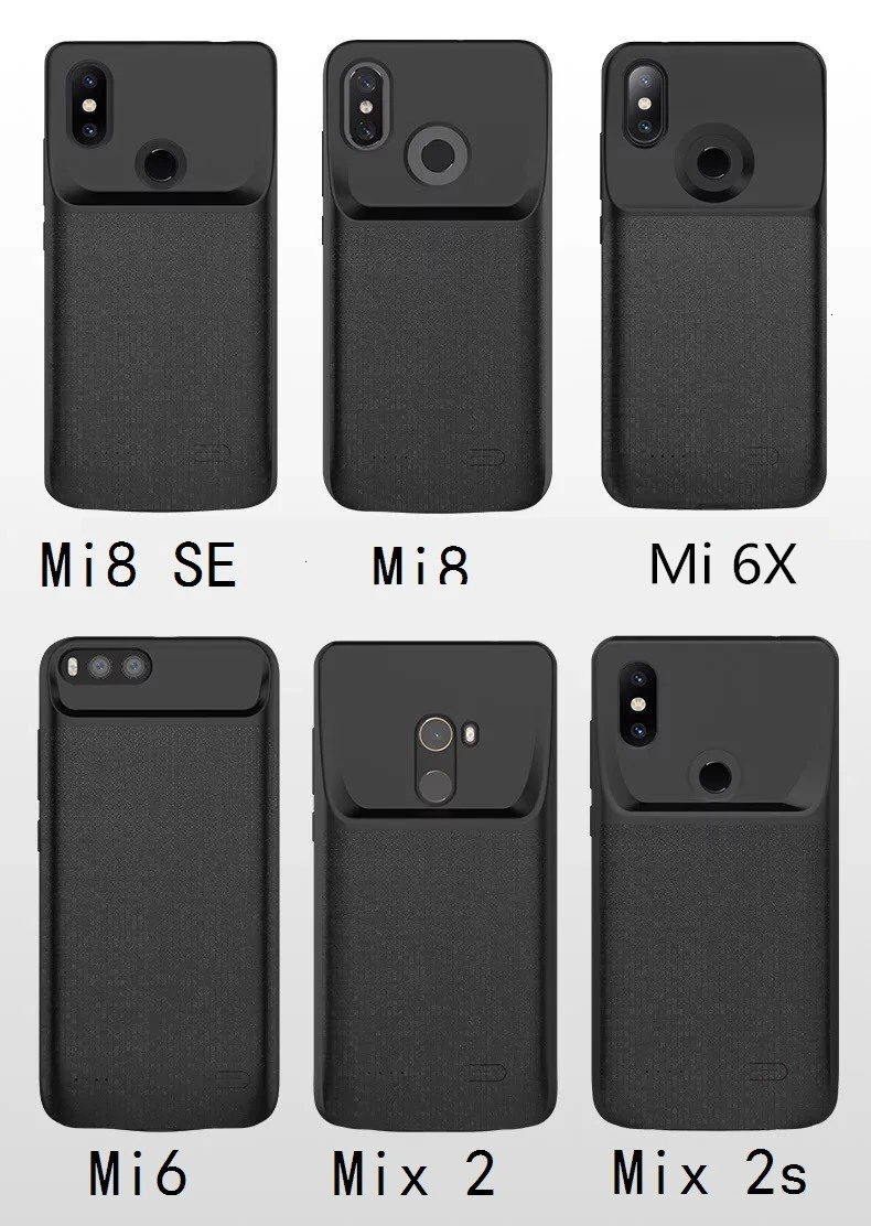 For Xiaomi Mix 2 Battery Charger Case for Xiaomi Mi 8 9 SE Mix 2 2s 6 6XBackup Power Bank 5500mah External Charger Cover Case