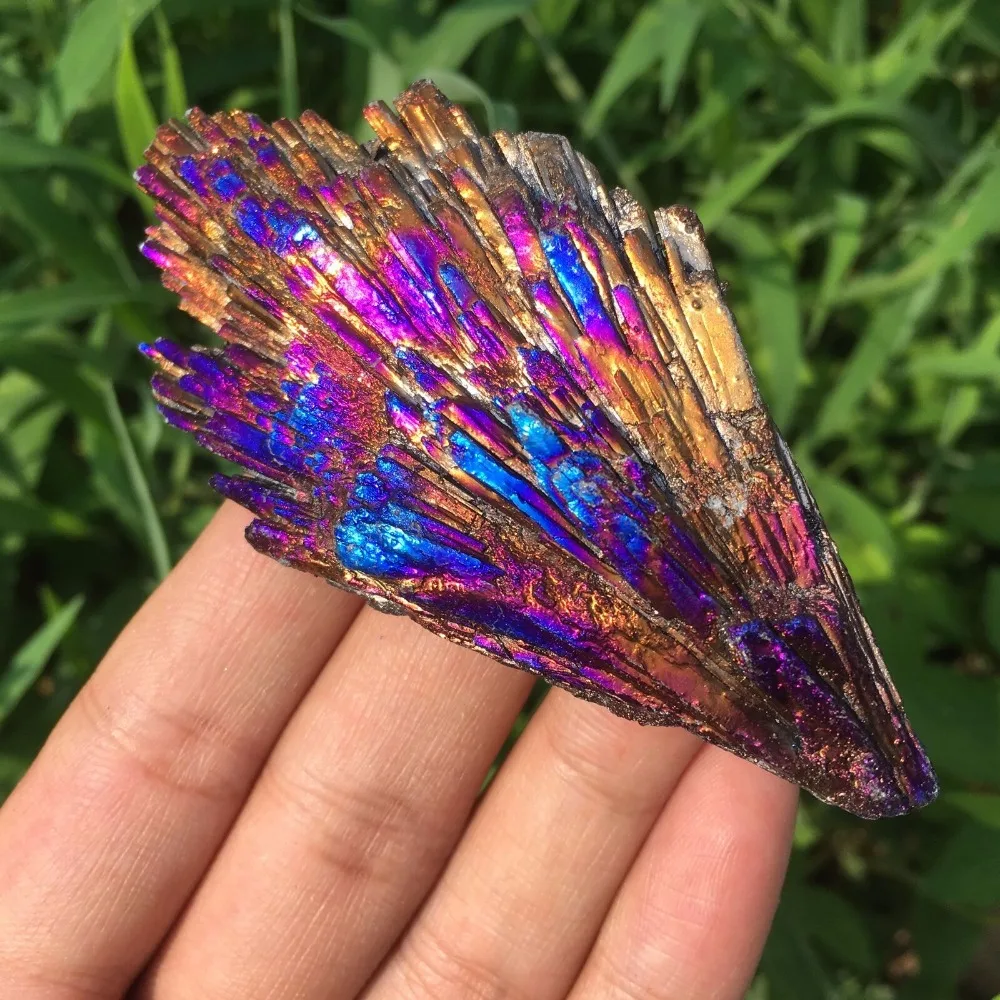 1pcs 30g A+A+ Quartz Crystal Rainbow Titanium Cluster VUG Mineral Specimen Reiki Healing