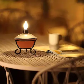 

Solar LED Candle Lamp Iron Art Waterproof Touch Sensor Outdoor Garden Lamp Touch The Inductive Switch Candle Table Lamp