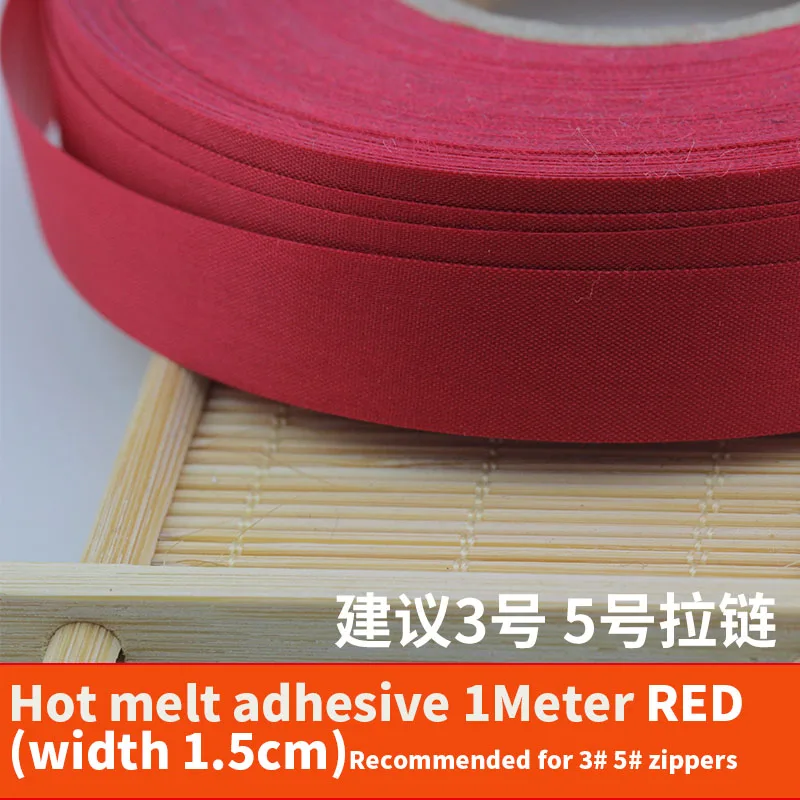 Red 1.5cm 1M № 3 5 8 10 металлические портновские двойные ползунки открывающиеся на молнии Стопперы аксессуары для шитья 8-10 шт - Цвет: Red 1.5cm 1M
