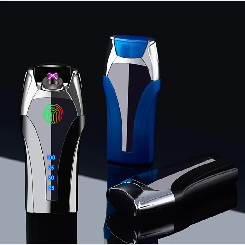 USB зажигалка для курения с отпечатком пальца металлическая парня отца подруги