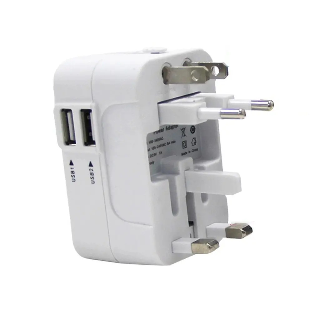 WTA-502U 2USB Multifunctional Travel Switch Plug Multifunctional Conversion European Standard Plug Converter