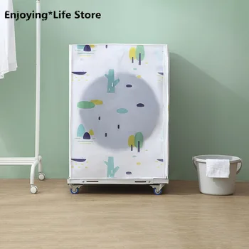 

Washing Machine Cover Waterproof Dust Cover Home Storage Organizer Washer Lid Appliance Sunscreen Protective Accessories Product