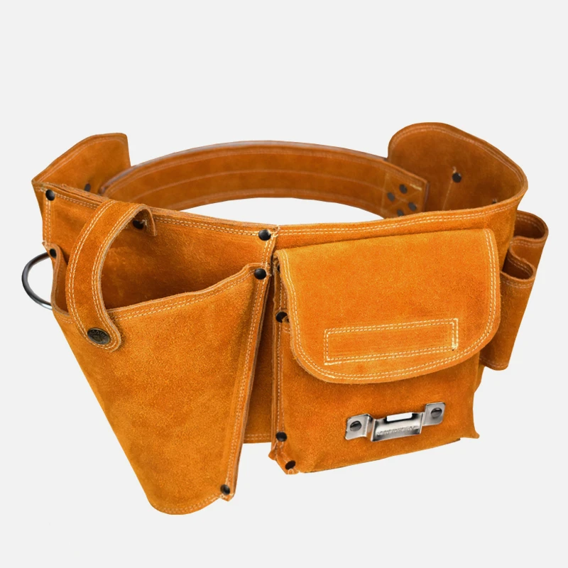 Genuine Cow Leather Tool Bag Waist Pack Multi-function Repair Tool Storage Bag Portable Kit Organizer Hardware Tool Storage Bag rolling tool chest Tool Storage Items