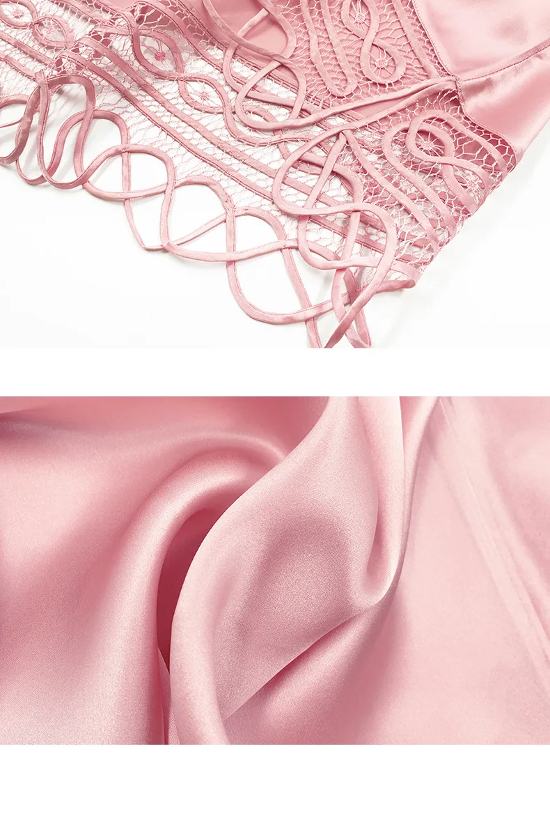 CAVME Silk Nightdress for Women Spaghetti Strap One Pieces Inner Long Dress Solid Color Elegant Sleepwear