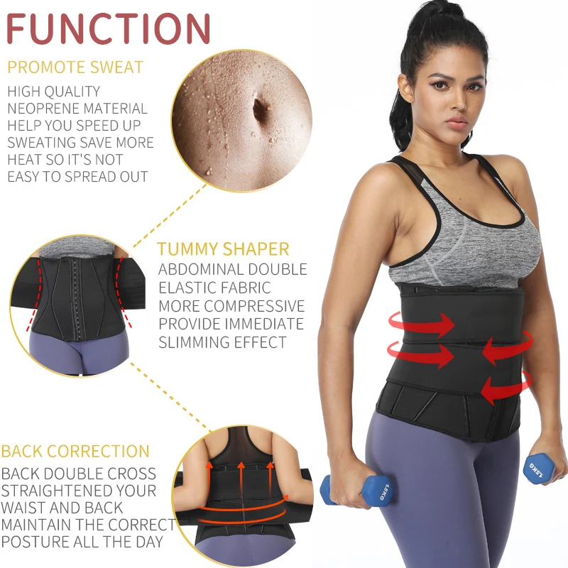 Waist Trainer Neoprene Body Shaper Women Slimming Sheath Belly Reducing Shaper Tummy Sweat Shapewear Workout Trimmer Belt Corset