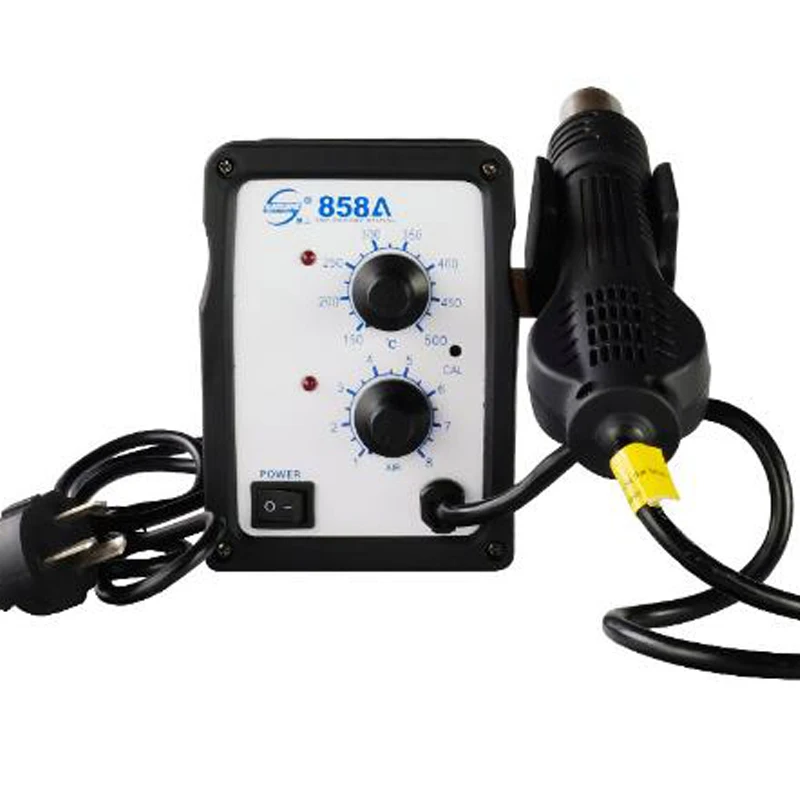 

858A Smart Stay Heat Gun Temperature Adjust Rework Station Hot Air Gun for Cellphone Repairs