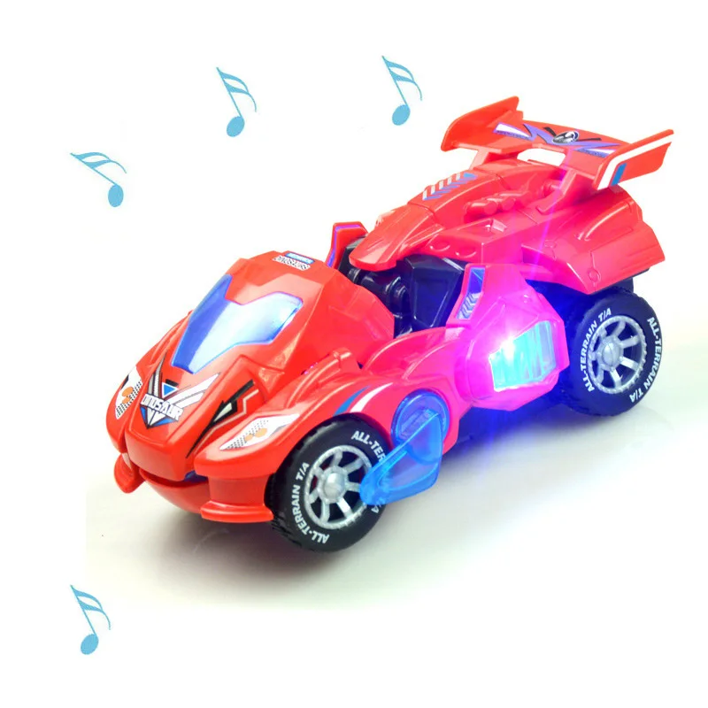 Автомобиль дети Динозавр игрушки Электрический игровой автомобиль светодиодный свет деформации автомобиль динозавр музыкальные транспортные средства игрушка