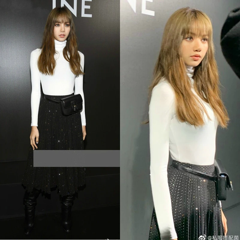 Kpop Blackpink Lisa новые вентиляторы такой же белый свитер женская уличная одежда модные женские толстовки пуловер корейские Теплые Топы