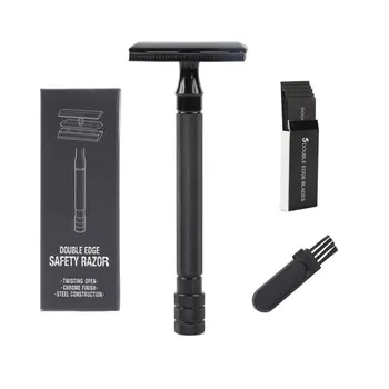 

Mens Manual Shavers Classic Safety Razor Metal Razor With Brush And Blades Double Edge Mens Hand Shaver