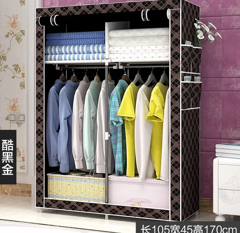 Color 10 30% B шкаф для одежды портативный шкаф прочный органайзер для хранения одежды Нетканая ткань полка для хранения 170 см* 125 см* 45 см - Цвет: Color 10