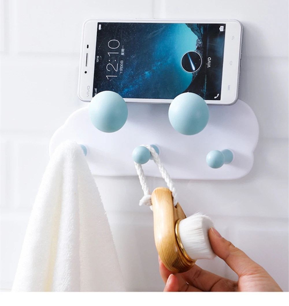 

Cloud Shape Self-adhesive Hook for Kitchen Bathroom Wall Hanging Clothes Gadget Hook Storage Hook Holder
