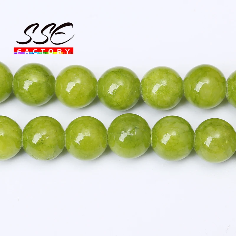 

Natural Stone Green Chalcedony Jades Beads Round Loose Spacer Beads For Jewelry Making 4/6/8/10/12mm DIY Handmade Bracelets 15"