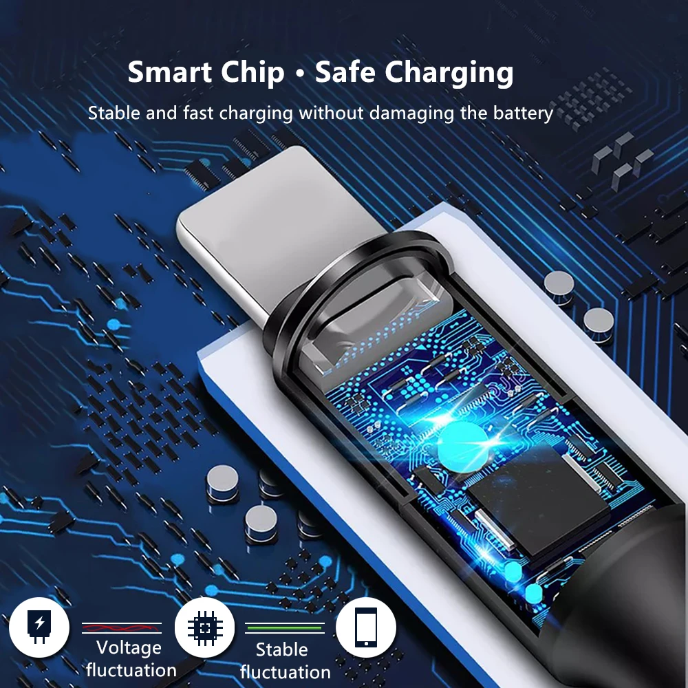 Магнитный Micro type-C USB нейлоновый кабель 3 А магнитный кабель для быстрой зарядки USB кабель для мобильных телефонов 1 м 2 м для всех смартфонов