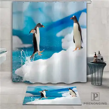 

Custom penguin-iceberg (1) Waterproof Shower Curtain Doormat Home Bath Bathroom Polyester Fabric Multi Sizes#2019-1-05-8
