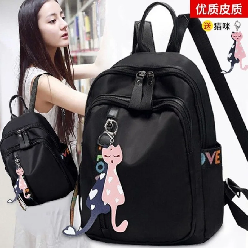 

2019 New Oxford double shoulder bag women's version versatile one shoulder dual purpose small backpack canvas travel bag