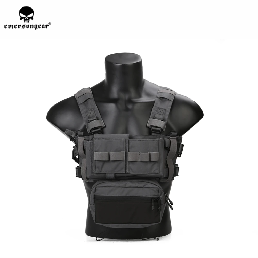 Emersongear MK3 тактическая нагрудная Установка микро-модульная Регулируемая охотничья пластина для переноски страйкбольного жилета с 556 762 подсумок