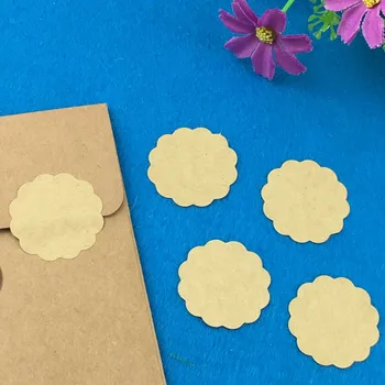 

2000PCS Kraft Paper Sticker Labels Blank Sealing Label Stickers Self- Adhesive Packing Labels DIY Baking stickers For Crafts