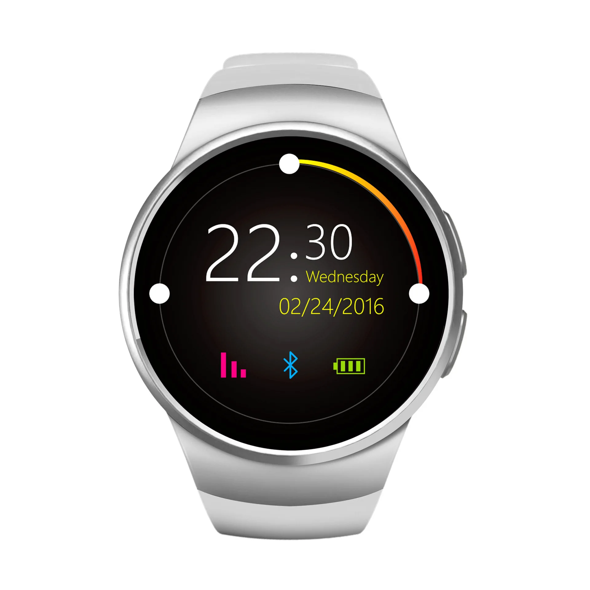 

KW18 Smart Watch-Card Instert Call Smart Watch Circle Dial Bluetooth Wear