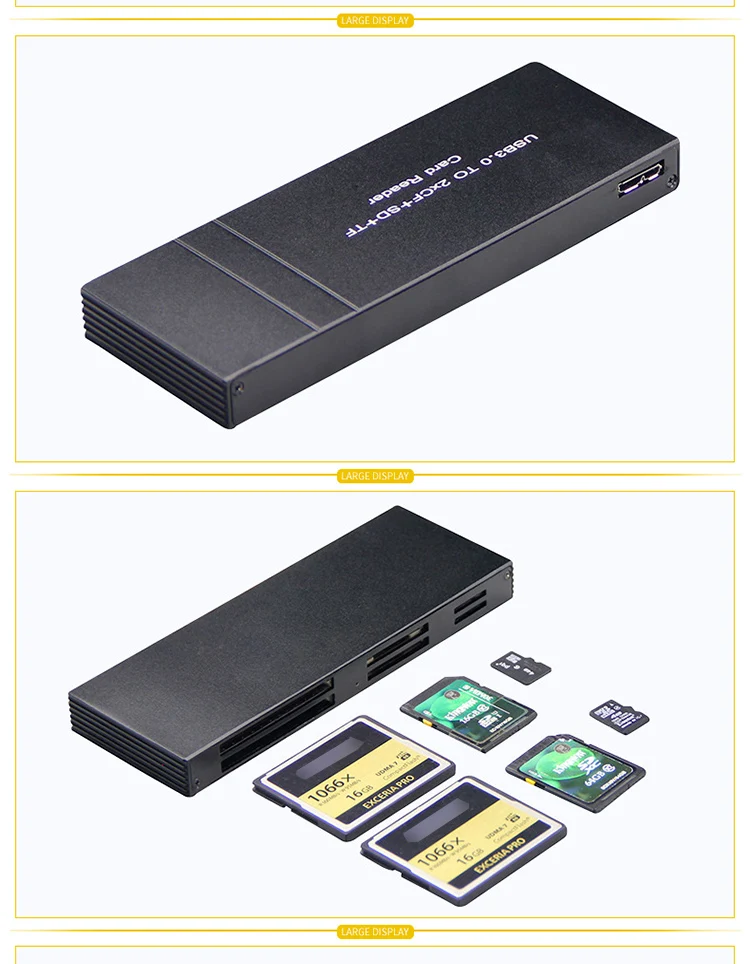 Утхай G21 USB3.0 2 x CF+ SD+ TF мульти кард-ридер одновременно высокое Скорость CF/SD Card Reader Адаптер для SLR Камера Spport 512G/256G