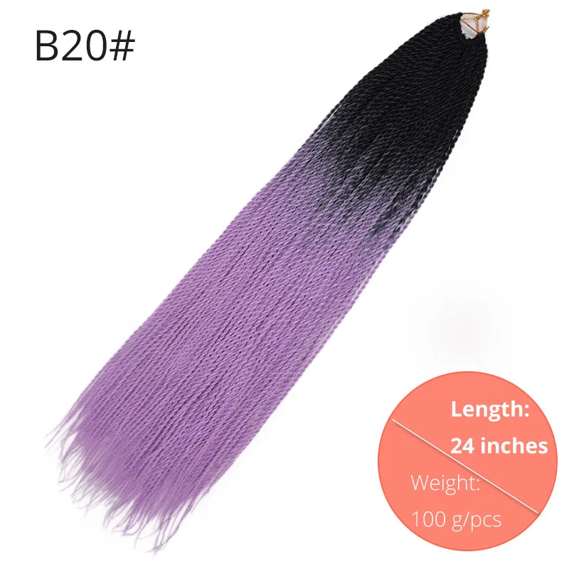 AISIBEAUTY, вязанные косички, волосы, 24 дюйма, Омбре, канальские волосы, синтетические, Сенегальские, крученые волосы для наращивания, для отдыха, косплей - Цвет: P6/613