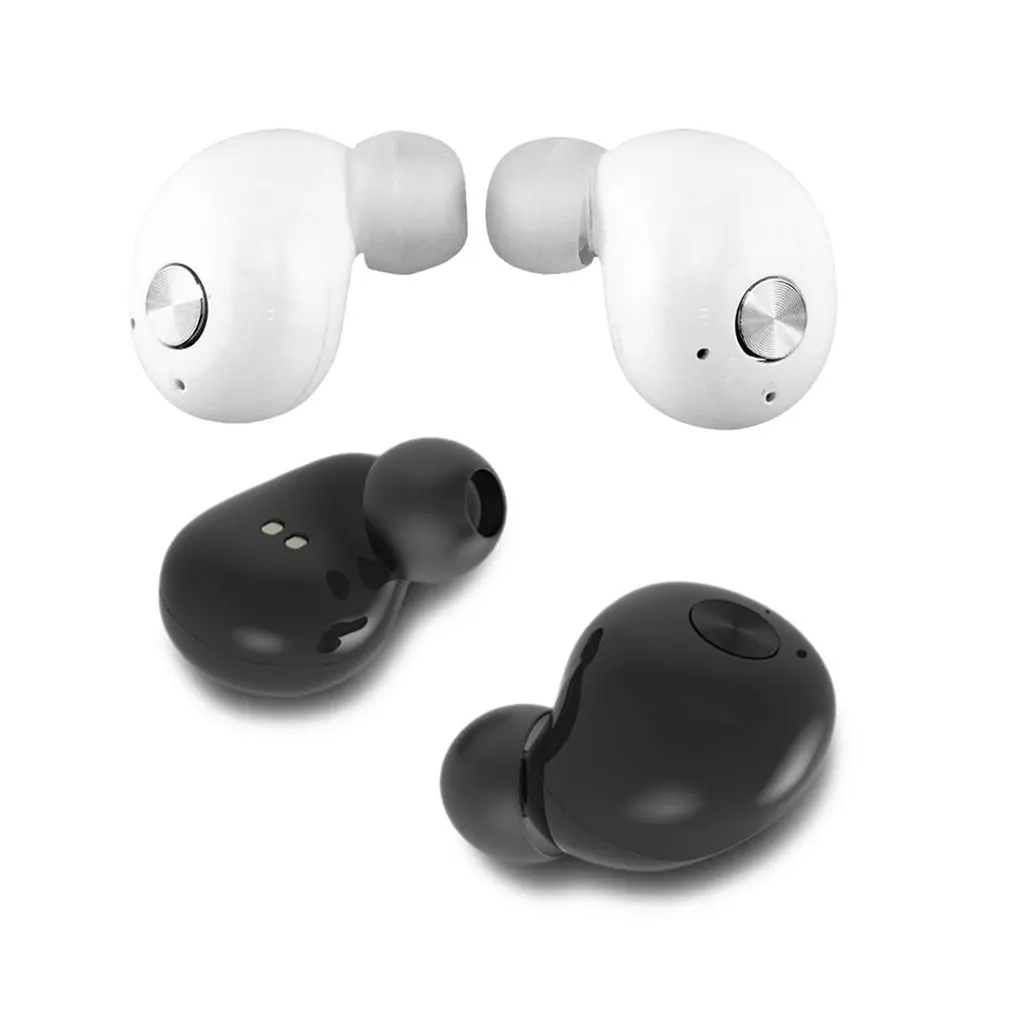 Мини Bluetooth наушники спортивные беспроводные стерео музыкальные наушники-вкладыши с шумоподавлением с микрофоном с портативным зарядным устройством