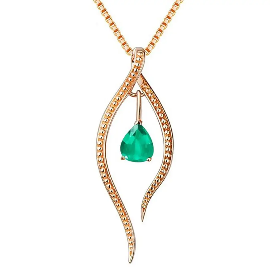 Irregular Emerald &amp Ruby crystal pendant necklace for women rose gold chain red green gemstone party jewelry unique fashion gift |