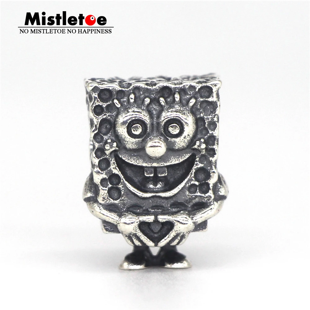 

Mistletoe 925 Sterling Silver SpongeBob Charm Bead Fit European Bracelet Jewelry