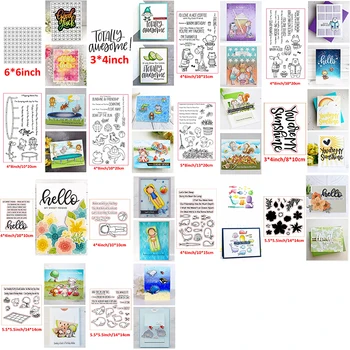

Clear Silicone Stamps Dolphin Giraffe Elephant Sloth Mixed Animals Totally Awesome You Are My Sunshine Words DIY Scrapbooking #3