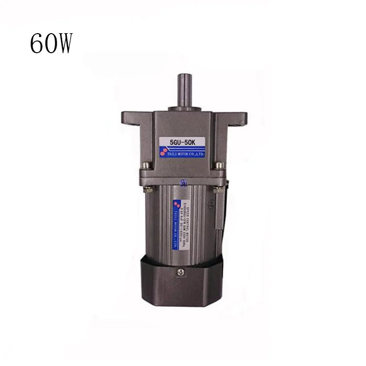 Ear Type 60W AC220V AC Gear Reducer Motor, Reversible, High Torque, Fixed Speed + Capacitor
