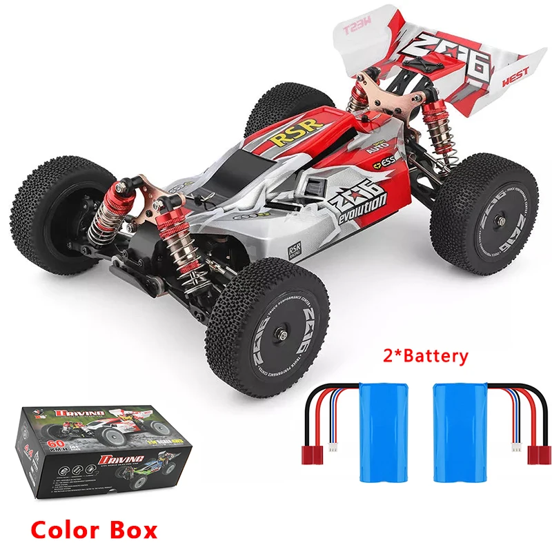 WLtoys 1/14 144001 RTR 2,4 GHz RC автомобиль масштаб Дрифт гоночный автомобиль 4WD Металлическое шасси шарикоподшипник вала Шестерня гидравлический амортизатор - Цвет: red 2B Color Box