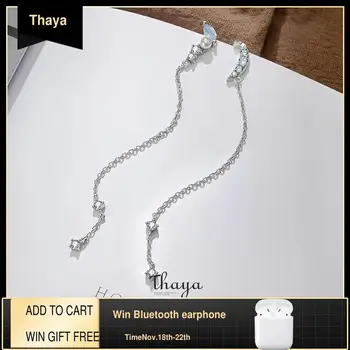 

Thaya Authentic 925 Sterling Silver Dangle Earring Cute Korean Girls Earings Crystal For Women Drop Earring Gift Fine Jewelry