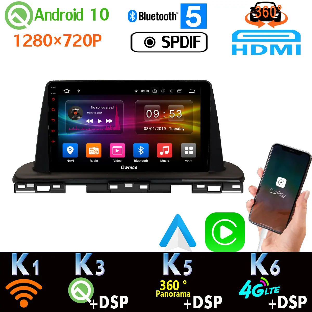 PX6 Android 10 0 1280*720P для Kia Cerato Forte 2018 2019 GPS радио 4G LTE WiFi DSP HDMI 360 4 * AHD камера Автомобильный
